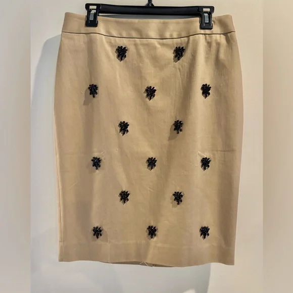 NWT J. Crew No. 2 Pencil Skirt in Embellished Jeweled Stretch Chino 8 - Picture 5 of 7